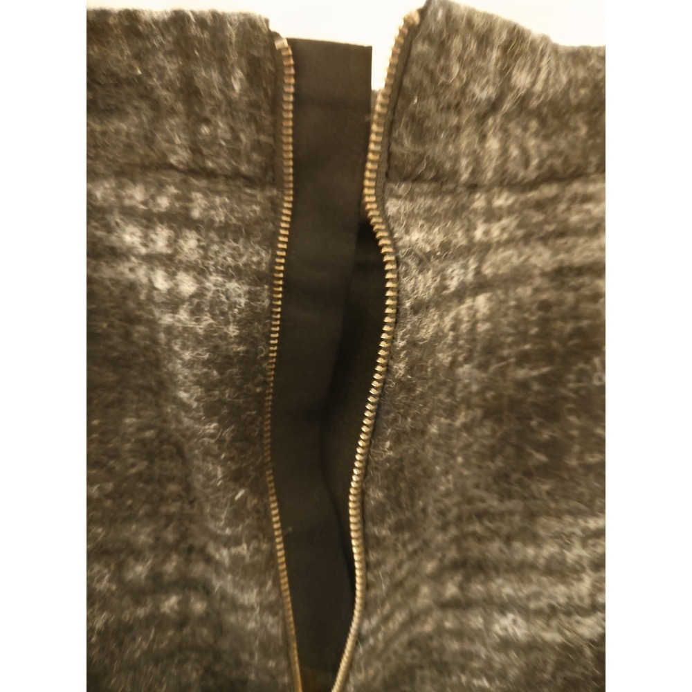 Pencil Skirt Charcoal Grey Black Plaid Wool Blend Banana Republic Size 10 - Picture 6 of 6